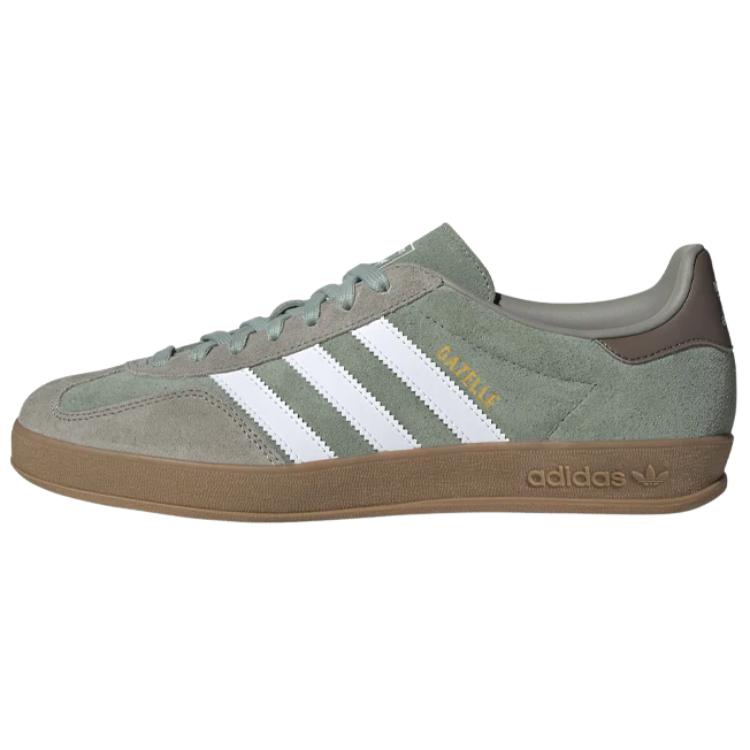 New Adidas Originals Gazelle Indoor Silver Pebble Silver Green JI3526