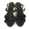 Ralph Lauren Kollektion Knöchelriemen Sandalen Damen 7 24cm Schwarz Jute Sohle(GEBRAUCHT)