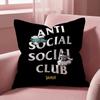 A-Anti Social Social Club Cushion Cover Multi-Scene Pillow Cover for Home & Car - Reversible, Soft & Durable for Daily Use