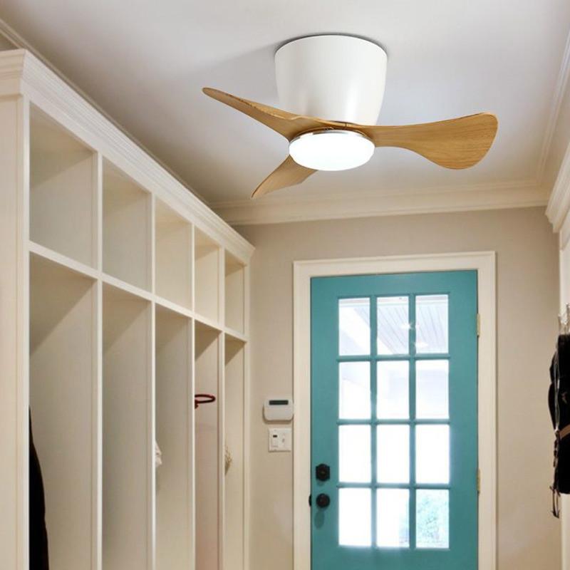 6-speed Mini 22 Inch LED Ceiling Fan With Light Household Inverter Ceiling Fan Lamp Adjustable Electric Ceiling Fan Light