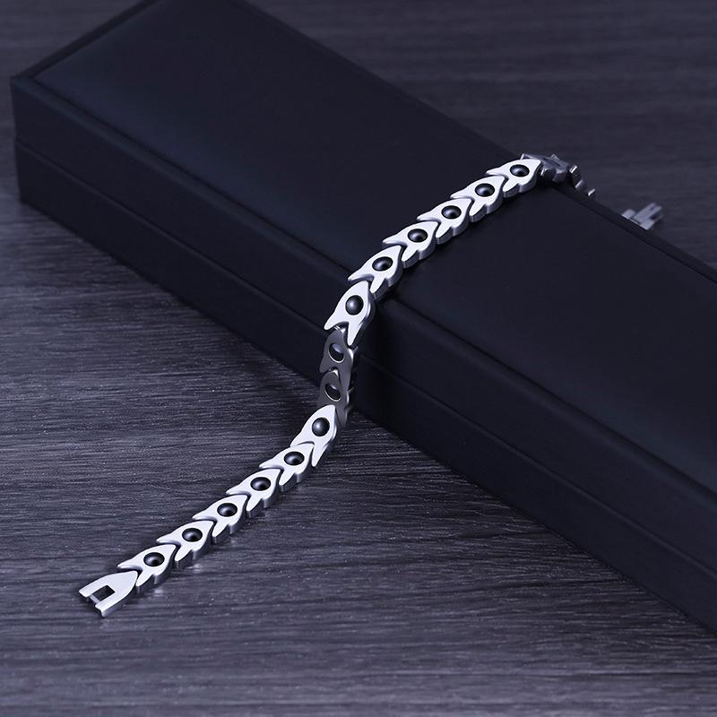 Exquisite Jewelry Titanium Steel Bracelet for Men Fish Shaped Chain Links Bracelet Fashion Charm Jewelry