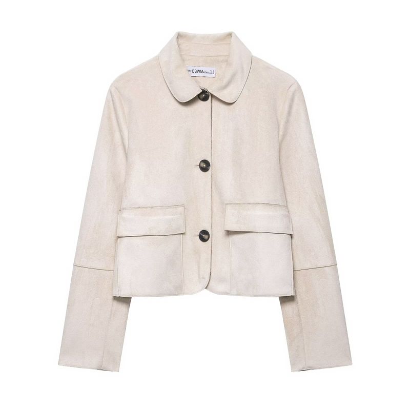 Za Autumn and Winter New Arrivals Women's Clothing Zr European and American Style Fashionable Suede-Effect Short Jacket 4968224