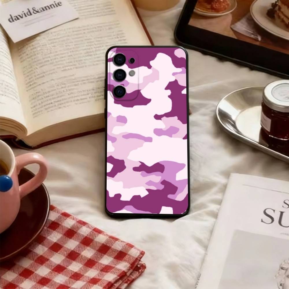 Bright Camouflage Pattern Phone Case Soft Black For Samsung S25,S24,S21,S22,S23,S30,Ultra,S20,Plus,Fe,Lite