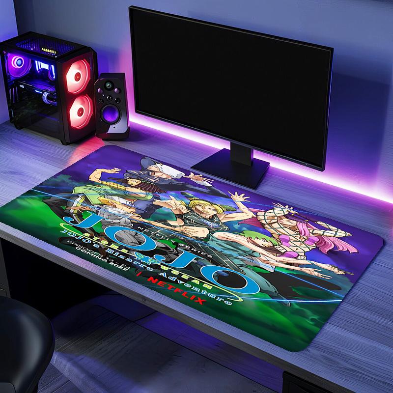JoJo's Bizarre Adventure Mauspads - Rutschfeste Gummibasis, Glatte Oberfläche für Arbeit, Gaming, Büro und Zuhause, Schreibtisch-Mauspad