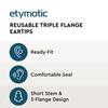 Etymotic ER4 hf mc mk/ER6i/ety8/etyBLU Eartips 3-Flange S Frost 5pcs ER38-15SM