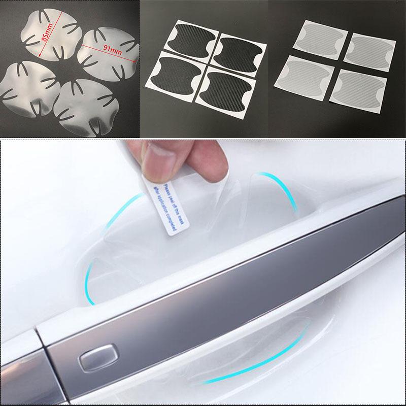 4pcs/Lot Car Handle Protection Sticker For Benz A B C E S G GLE GLC CL CLK CLS GL GLK R SL SLK Class W211 W221 W220 W163 W164 W2
