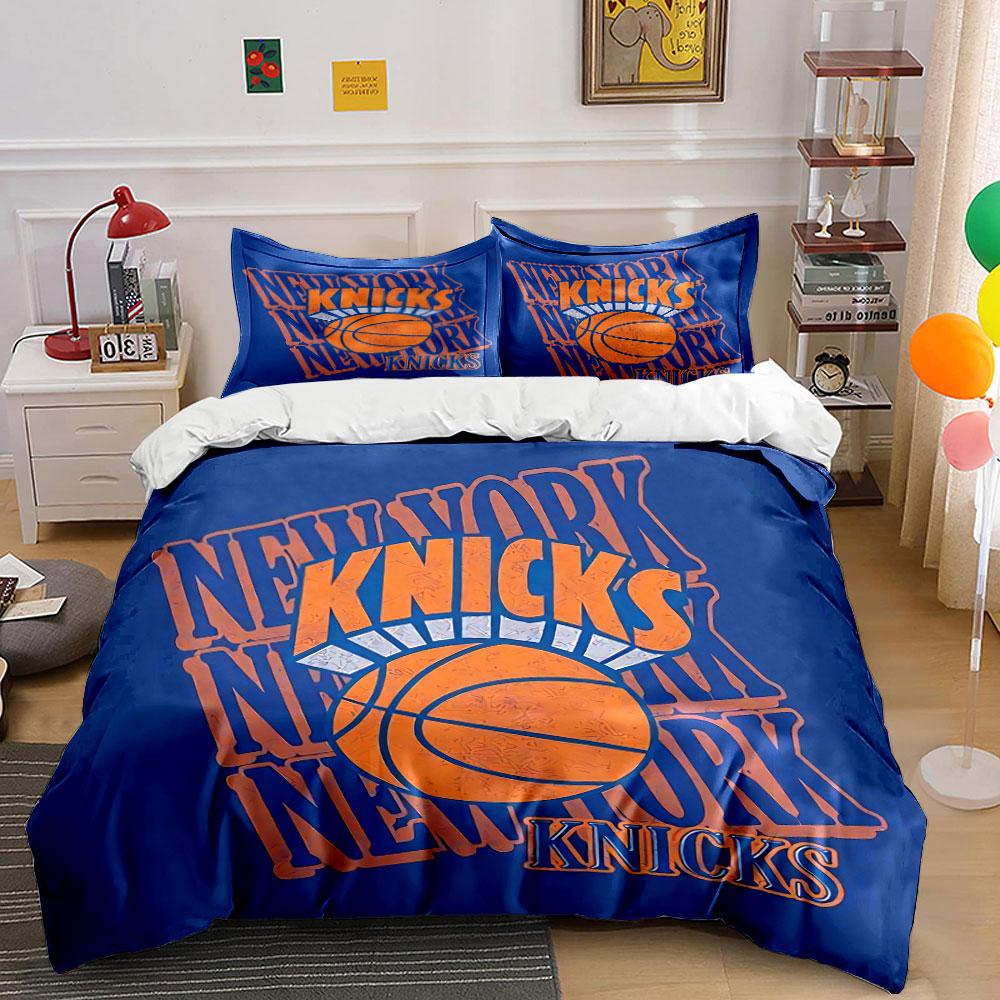 Set Biancheria da Letto New York Knicks Set Copripiumino Copripiumino Federe (1 * Copripiumino 2 * Federe, senza piumino)