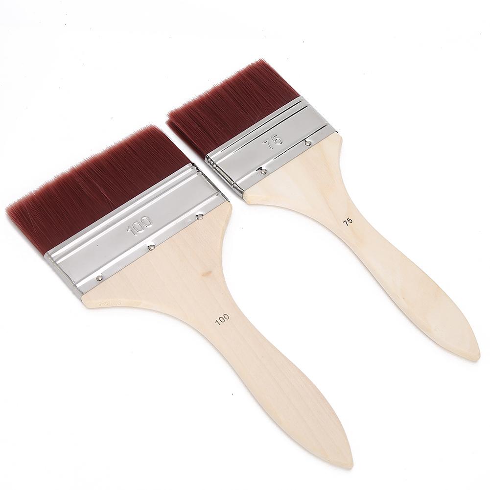 

Набор нейлоновых кистей 2 шт. Гуашь Акварель Акрил Масло Инструмент для живописи Художественные кисти