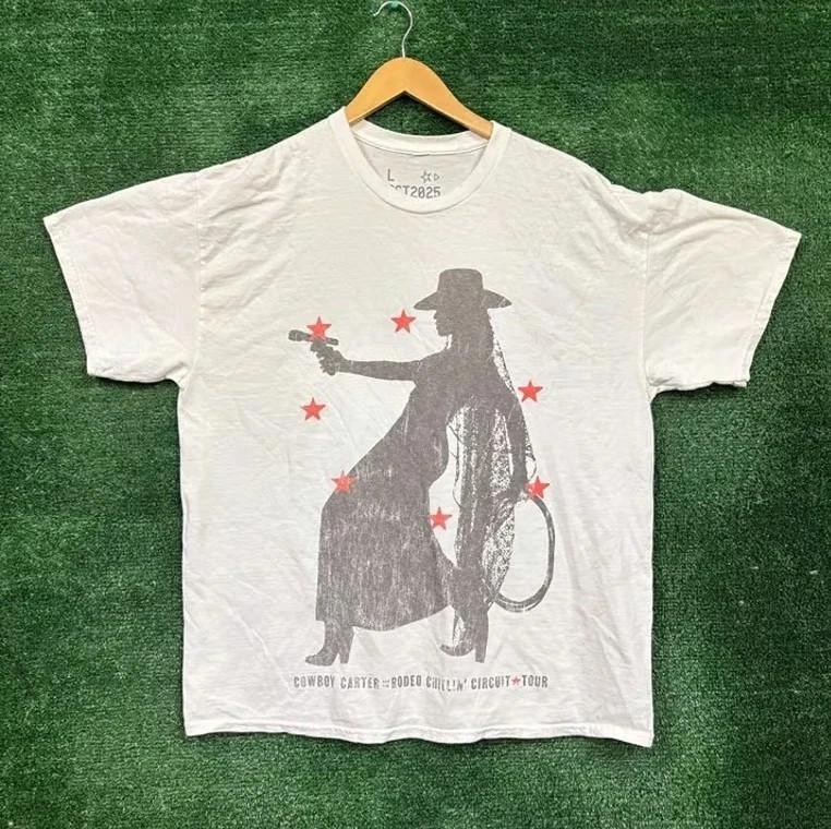 Унисекс Футболка с принтом Beyoncé Cowboy Carter Tour 2026 Все размеры S-5XL S