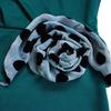 Plus Size Women Fashion V Neck Mesh Patchwork Midi Pencil Dress