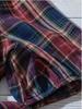 2025 Summer Plaid Lapel Puff Sleeve Casual Shirt (Short Sleeve, Loose Fit)