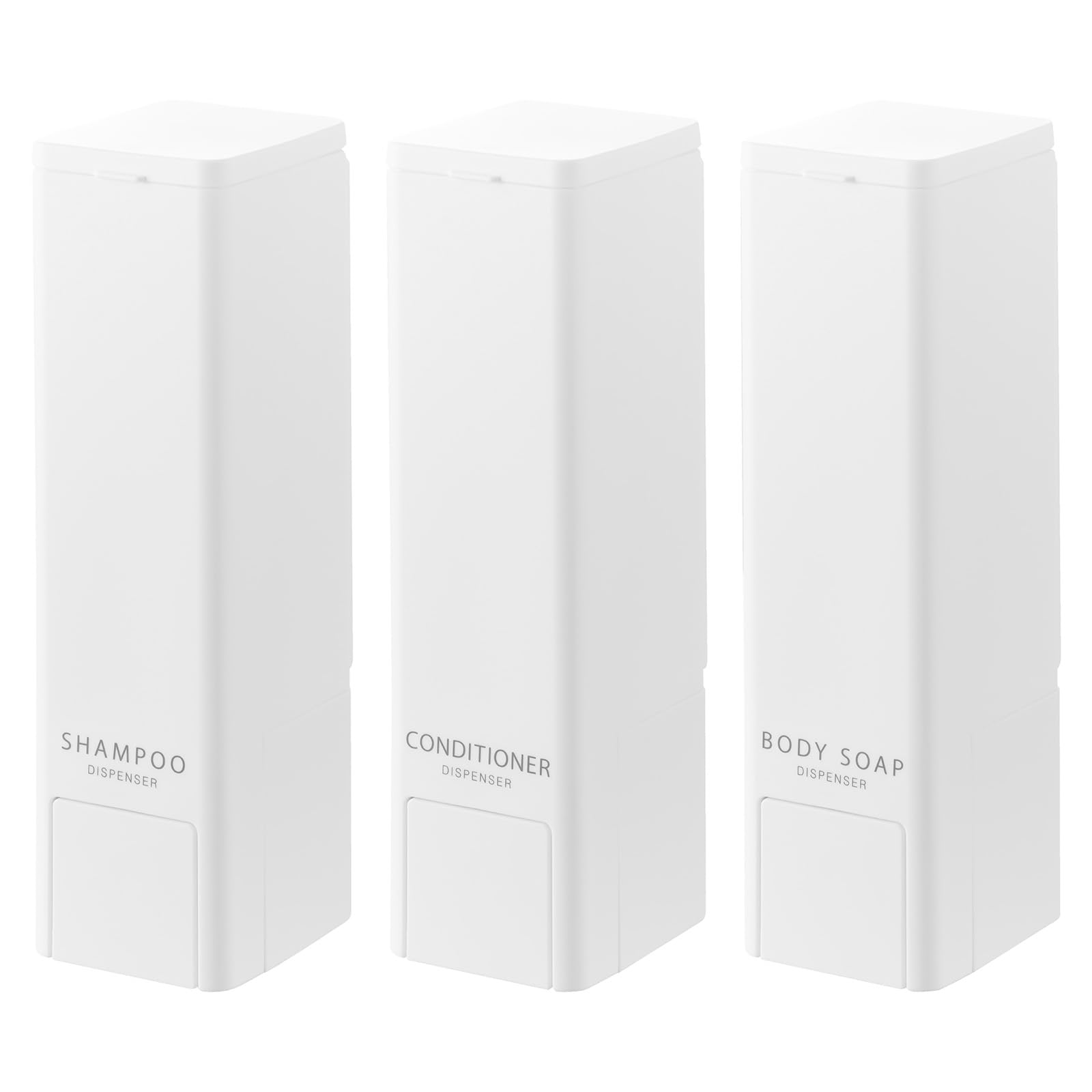 

Yamazaki Magnetic Dispenser of Tower Series Floating Refillable Body White 10290 10292 10294 (Yamazaki Industries) Bottom-Dispensing [Set 3] - білий