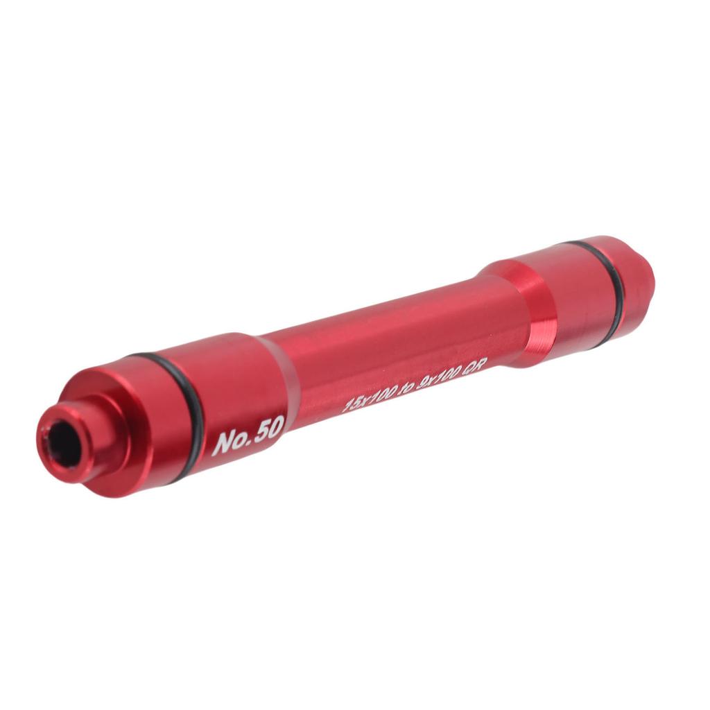 Bicycle 15mm Thru Axle Hub Adapter To 9mm Quick Release Skewer for 100mm Front Wheel (Red)