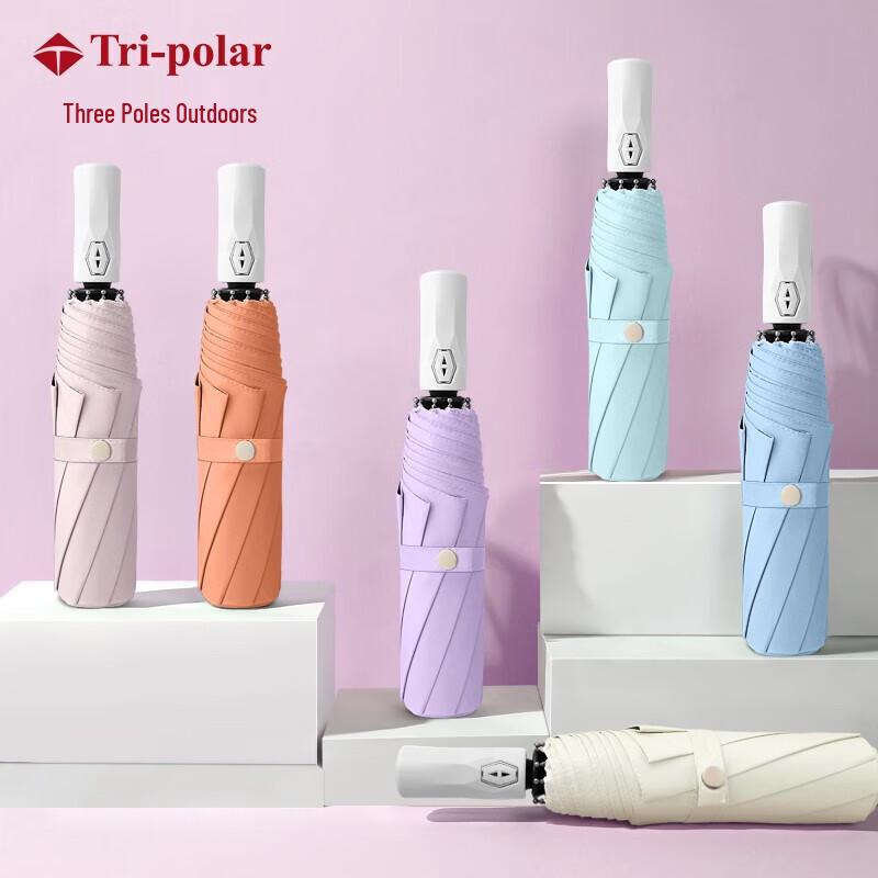 Tri-polar TP7026 Automatic Tri-Fold Sun & Rain Umbrella