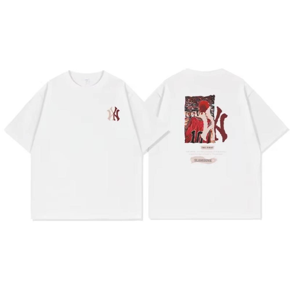 Anime Slam  Men T-shirt Sakuragi Hanamichi Kaede Rukawa T-shirt Summer Cotton T-shirt Fashion Brand Co-branded Women's Tops