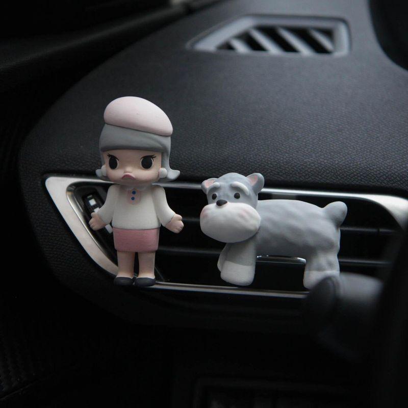 Car Air Freshener Vent Decoration Ornament Cute Puppy Sherari High-End Perfume Diffuser Stone Gift