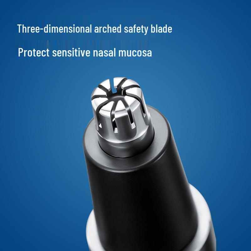 Waterproof Electric Nose Hair Trimmer for Men & Women - Round Head Shaver and Cleaner