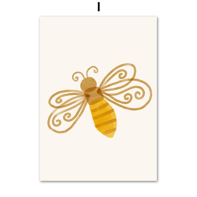 

Мультфильм Жираф Медведь Зебра Ленивец Дерево Природа Алфавит Искусство Холст Картины Плакаты на скандинавскую тему Отпечатки Настенные Панно Декор Детской Комнаты Без Рамки 21*30cm