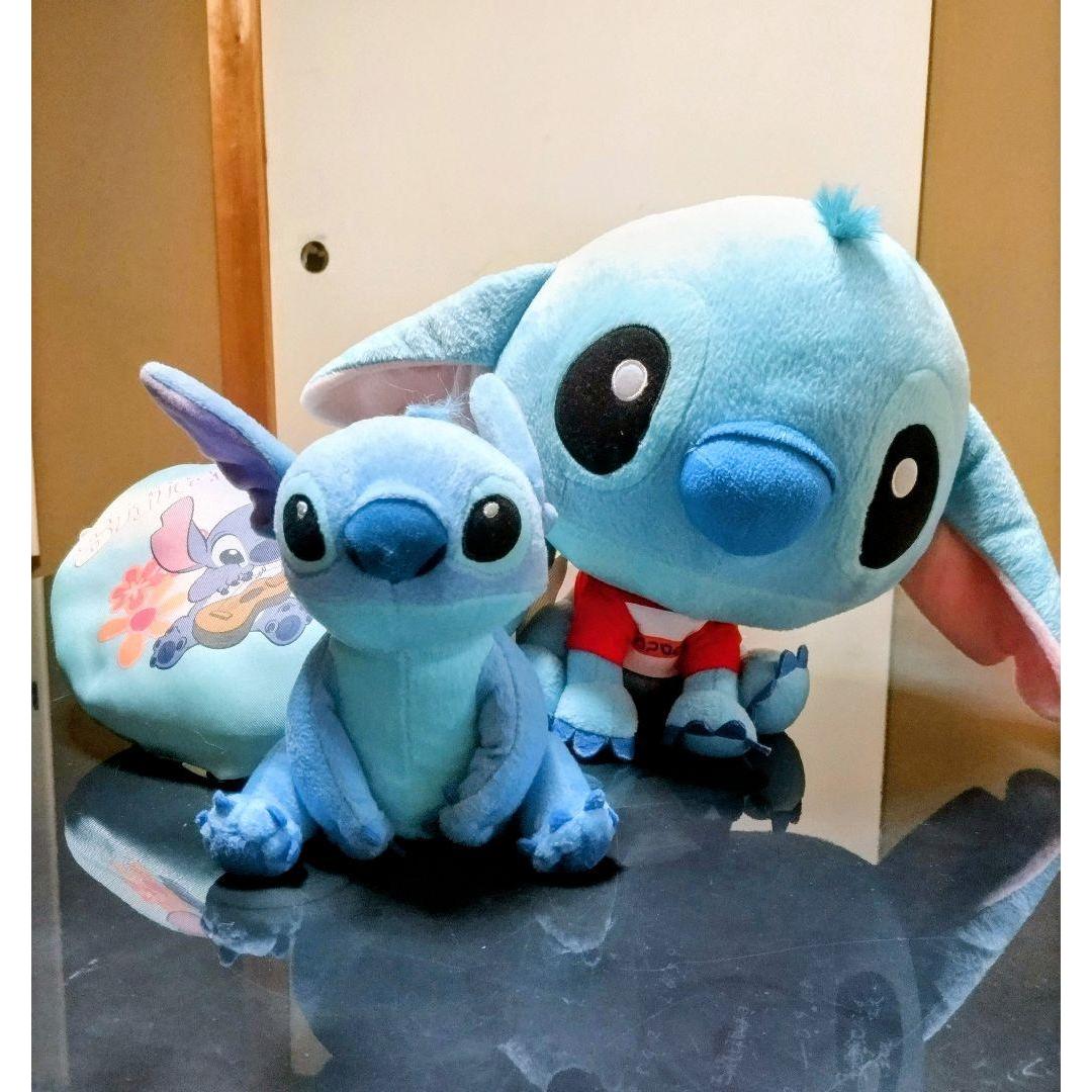 Stitch stuffed animal set of 2 with heart-shaped cushion