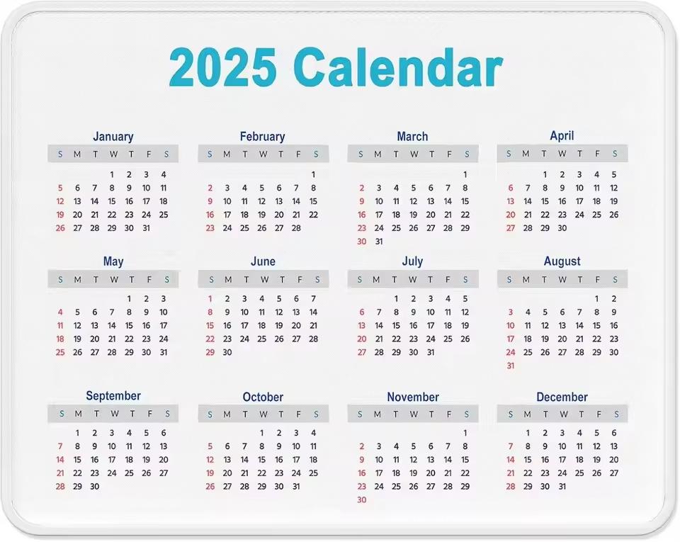 2025. gada kalendārs peles paliktnis kvadrātveida
