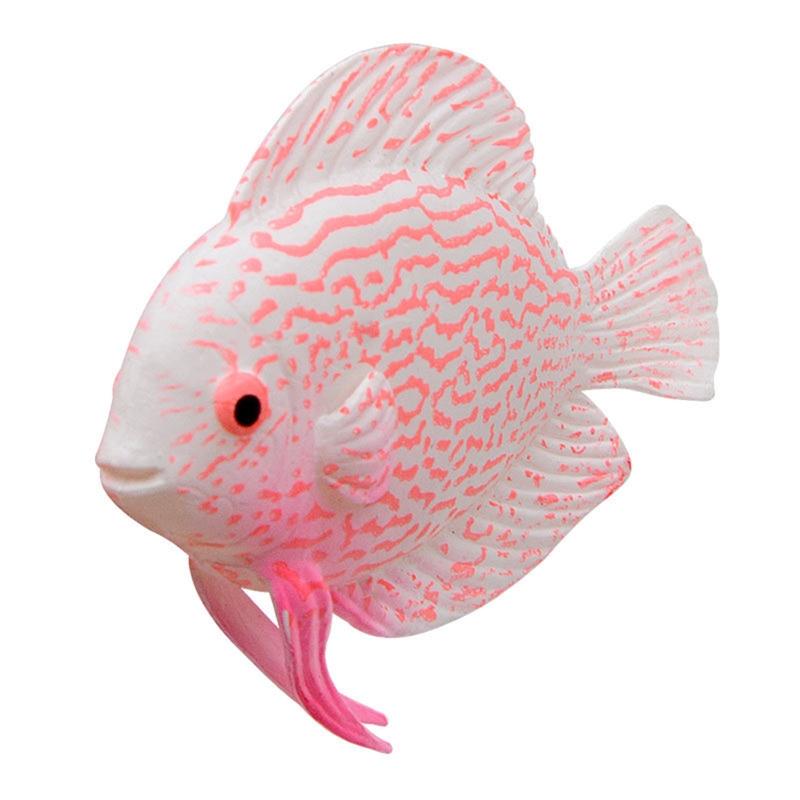 Artificial Moving Fish Floating Silicone Fish with Suction Cup Lifelike Tropical Fish Aquarium Decorations for Fish for