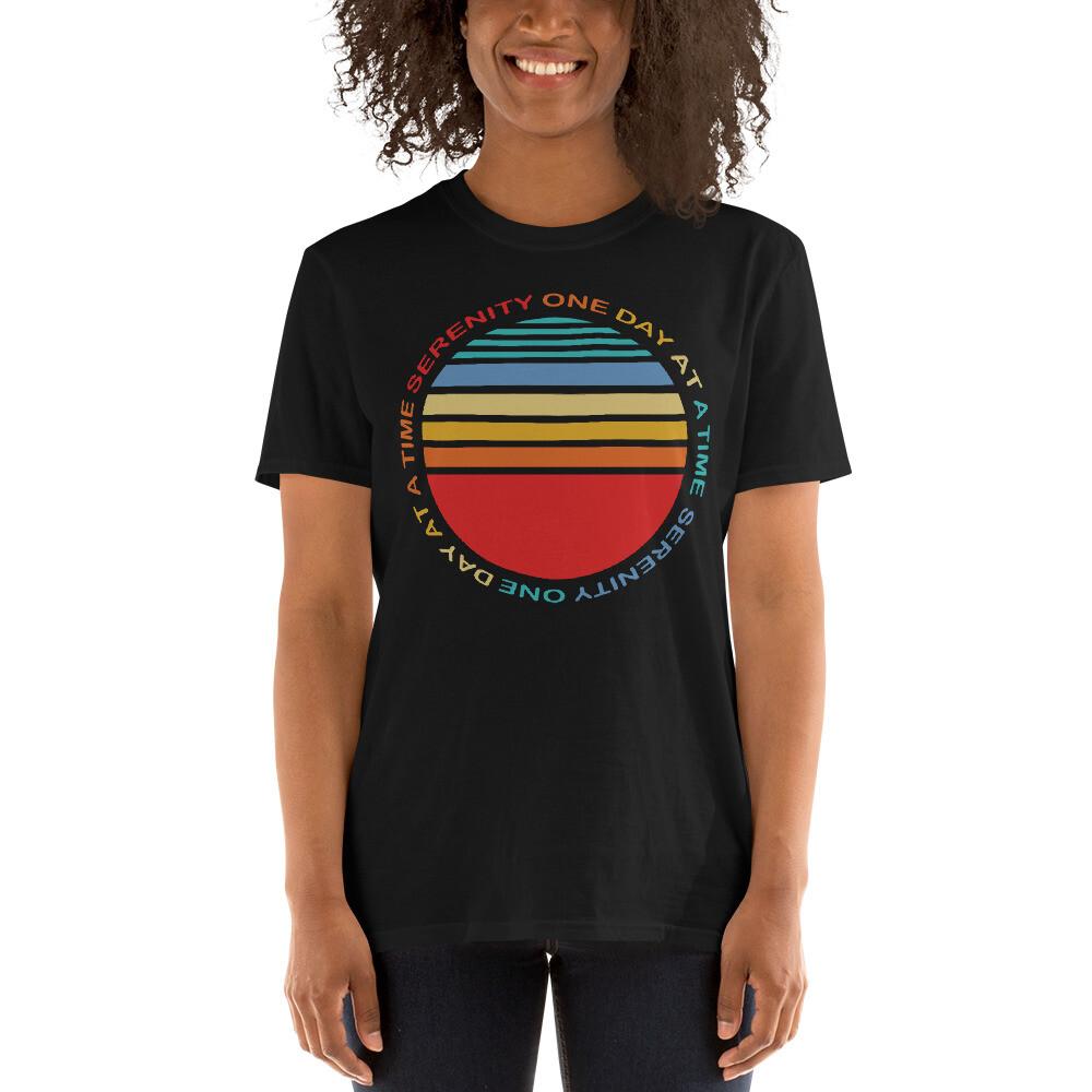 Sobriety Serenity One Day At A Time AA Sober Tee Tees TShirt 2 Unisex T-Shirt XL