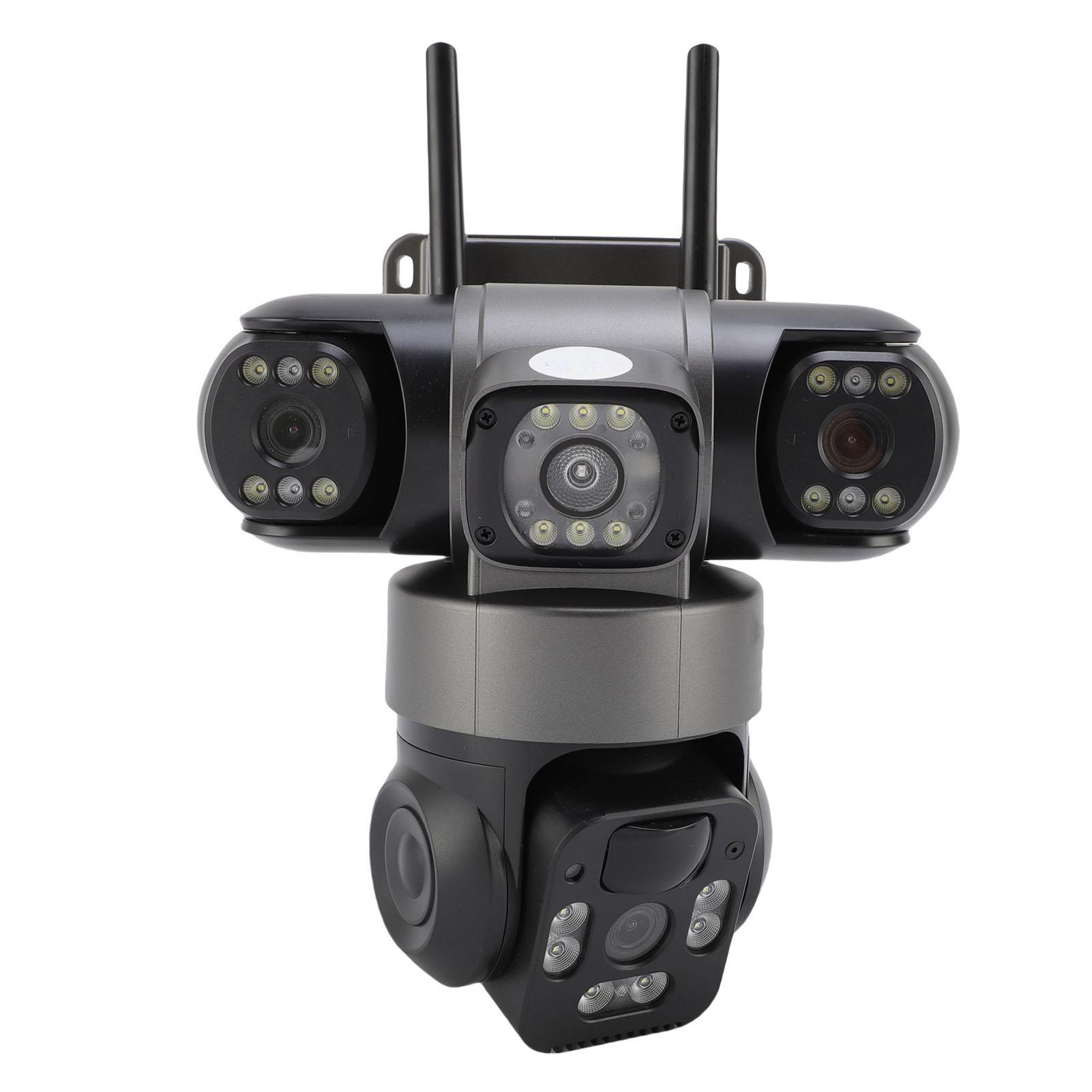 

4G Triple Lens Solar Security Camera Motion Detection Voice Alerts 2 Way Talk Local Cloud Storage Outdoor Surveillance