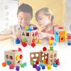 Colorful Aa Geometry Shape Matching Toy Set Wooden Building Blocks For Babies And Toddlers