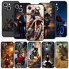 Moto Cross Motorcycle Sports Phone Case For iPhone 17 16 15 Pro Max 11 12 13 14 7 8 Plus SE 2020 X XR XS Cover Soft Black