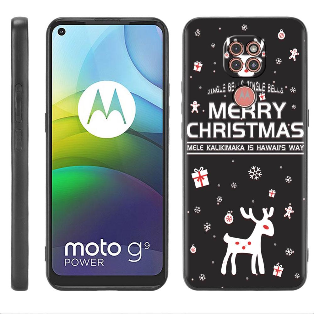 Veselé Vánoce v zimě pouzdro pro Motorola G30 G60 G9 Play ONE Fusion G8 G50 E6s G82 Edge 20 Pro G Stylus 2021 soft phone copas