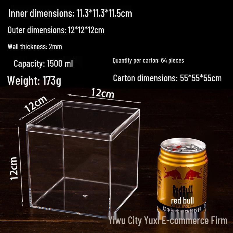Transparent Acrylic Storage Box with Lid for Jewelry, Gifts, or Wedding Candy Display