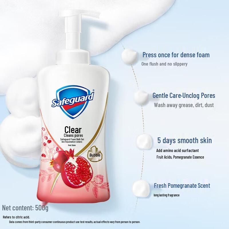 Safeguard Pomegranate Scent Long-lasting Bubble Body Wash