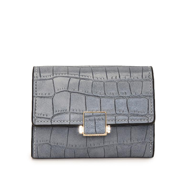 2025 Women's Crocodile Pattern Wallet: Multi-Card Foldable Coin Purse with Snap Button