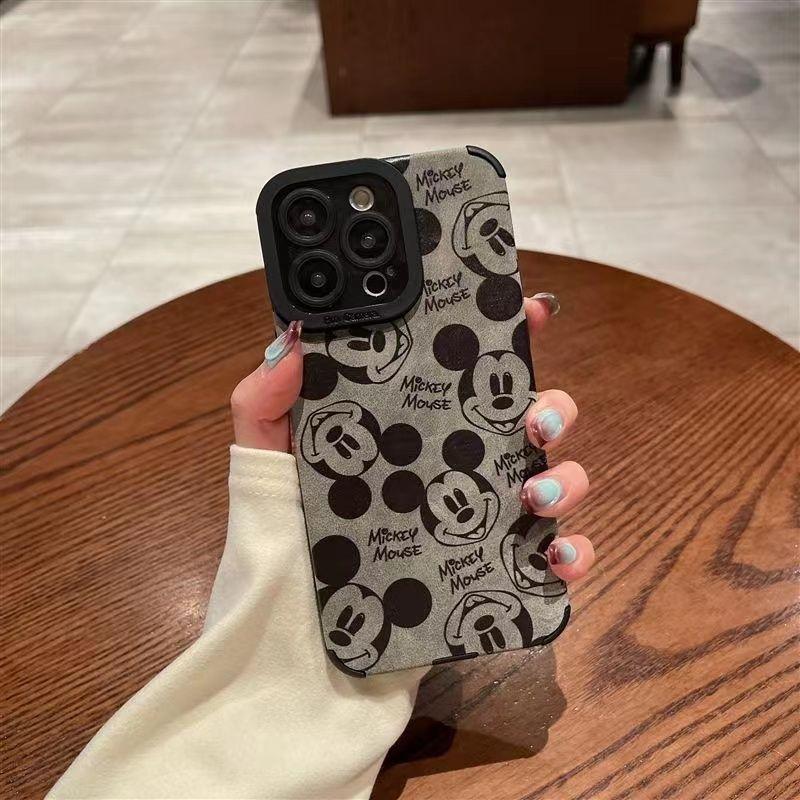 Retro Overturned Fur Mickey Mickey Suitable for New Apple 16promax Anti Fall Case 15iphone14