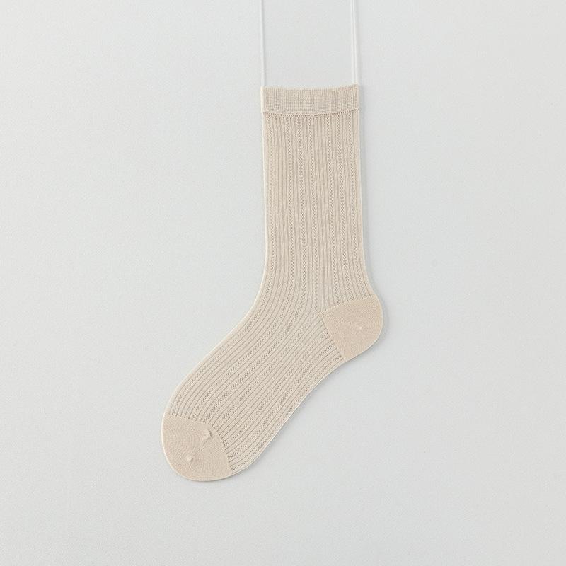 Women's Summer Thin Mesh Cool Boneless Antibacterial Deodorant Tube Stack Socks