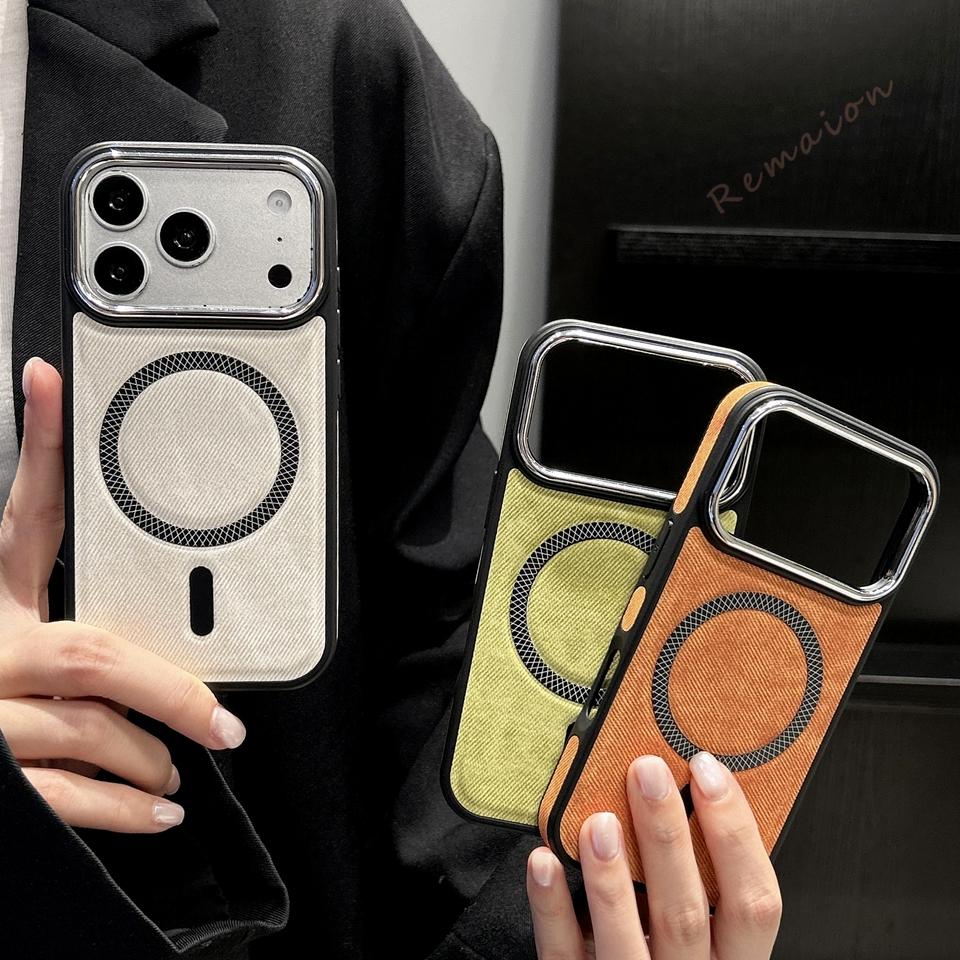 Magnetic Leather Phone Case For For Iphone 13 14 1 16 17 Pro Max Charging Shockproof Protector Cover