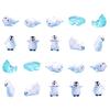10pcs Realisitic Animals Figurines Resin Polar Bear Penguin Seal Iceberg Figures Miniature Cake Toppers for DIY Create Ornament