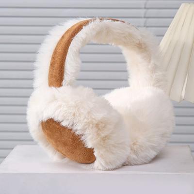 Winter Fuzzy Earmuff Cute Fluffy Faux Fur Earmuff Foldable Furry Ear Warmers for Women Men Girls Boys Jogging Skiing