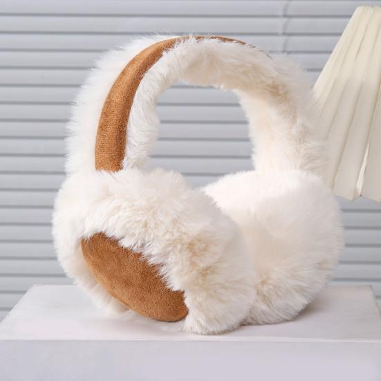Winter Fuzzy Earmuff Cute Fluffy Faux Fur Earmuff Foldable Furry Ear Warmers for Women Men Girls Boys Jogging Skiing