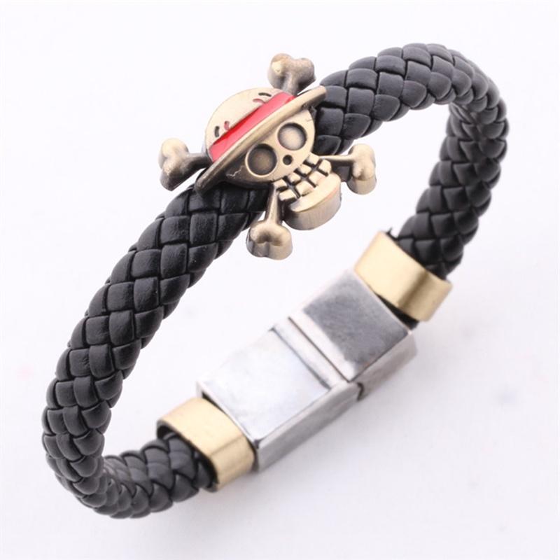 Anime Cosplay New One Piece Luffys Straw Hat Metal Necklacebracelet Pendant