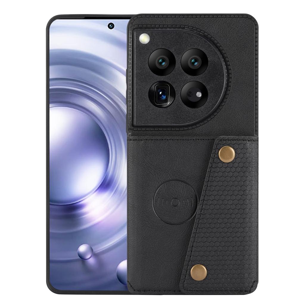 For OnePlus 12 5G Phone Case with Card Slots Magnetic Car Mount Phone Cover