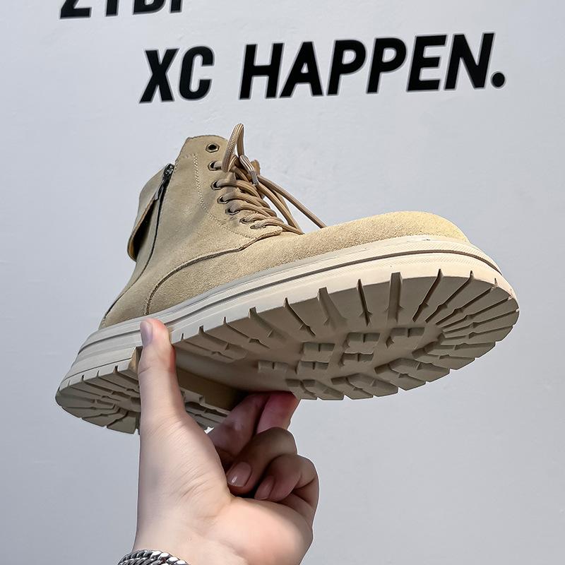 Martin boots men's 2024 autumn new rhubarb boots thick-soled retro tooling boots couple shoes 81589-A