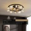 Light Luxury High-end Living Room Ceiling Lamp Full Copper Crystal with Spotlights Bedroom Study Room Lamps