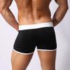 Cuecas Boxers Esportivas Masculinas Respiráveis de Cintura Baixa com Cós Contrastante e Design de Painéis Laterais Roupa Íntima Esportiva