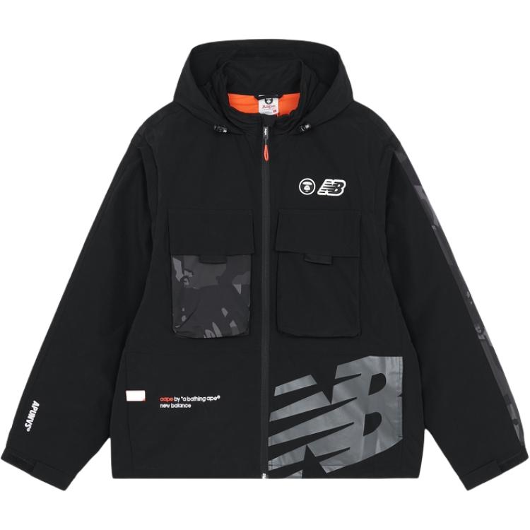 New Balance X Aape Jackets Men s Black Hooded Moderate Other PJKM9468 L