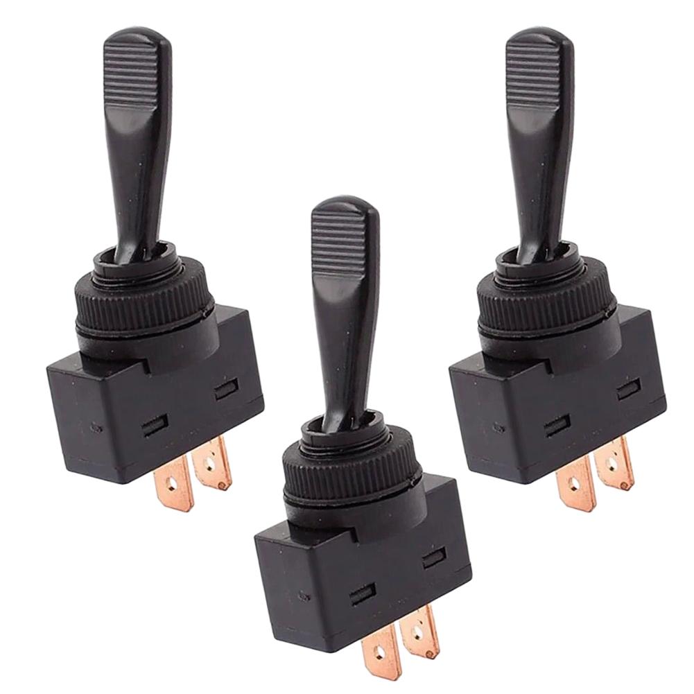 3pc For Toggle Switch for Car Use 12V 20A with Flat Handle ASW-13 Compact and Reliable Design for Vehicle Electrical Systems