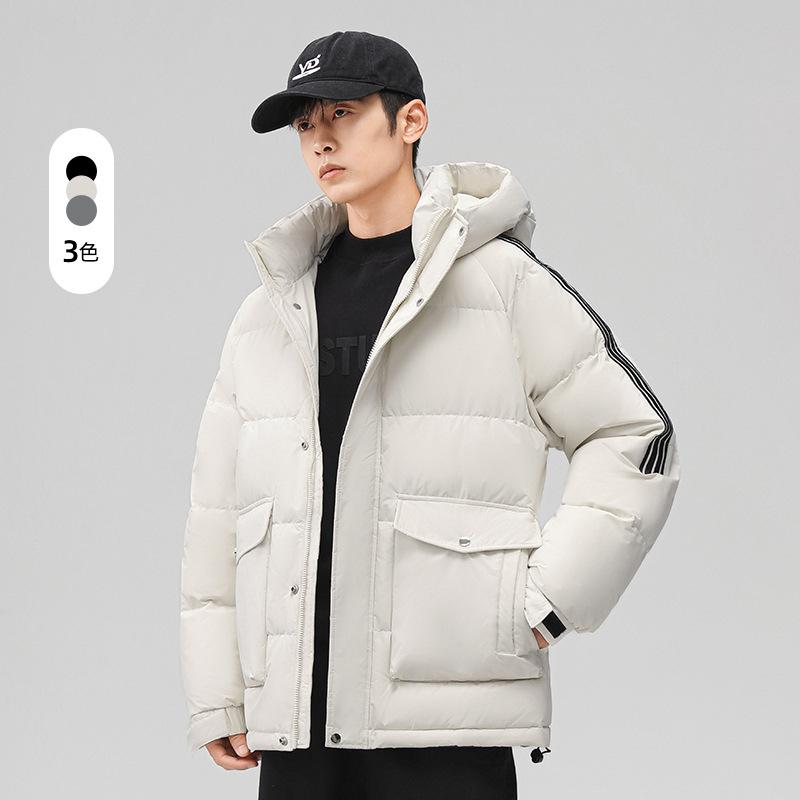 Winter New Couple Wear Bread Down Jacket Men's Casual Versatile Hooded Outdoor Cold Protection and Warm Winter Jacket