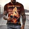 Vintage Motorcycle T Shirt For Men 3D Racing Girl Short Sleeve Tops Street Men's Biker T-shirt Oversized Tee Shirt Clothing