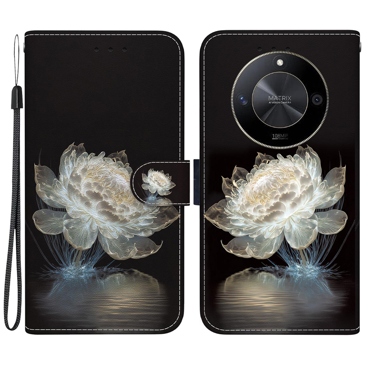 

For Honor X9b 5G/Magic6 Lite 5G Wallet Case Leather Cover Pattern Printing H