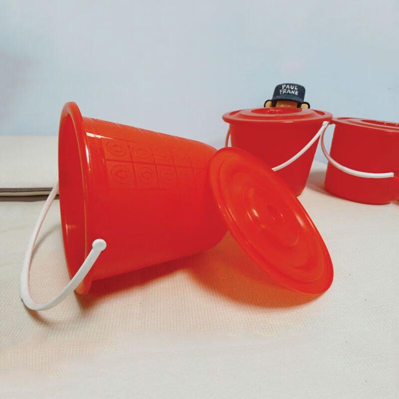 Homeglen Small Red Plastic Buckets (10-Pack)